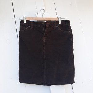 Gap corduroy brown small jeans skirt